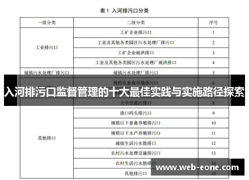 入河排污口监督管理的十大最佳实践与实施路径探索